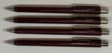 Vtg Skilcraft Mechanical Pencil 0.5mm Plastic Burgundy Lot of 4 Used Works