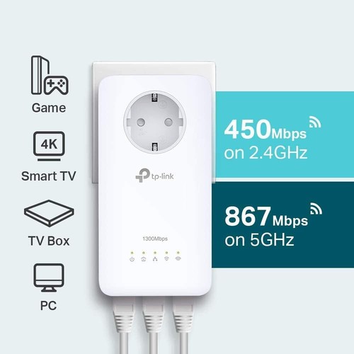 TP-Link TL-WPA8630P KIT carte réseau PowerLine 1300 Mbit/s Ethernet/LAN Wi-Fi - Photo 4/5