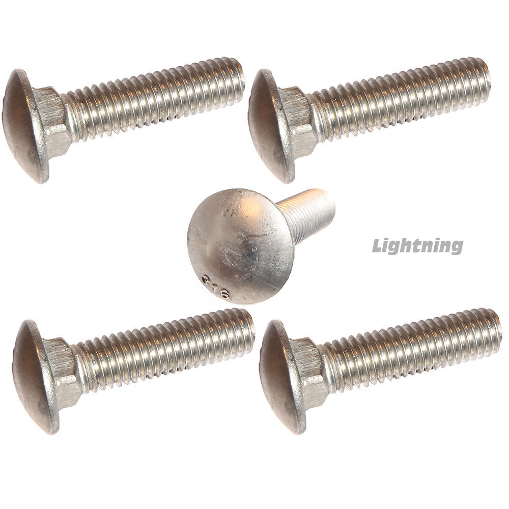 Perno de carro 316 grado marino acero inoxidable 3/4-10X8