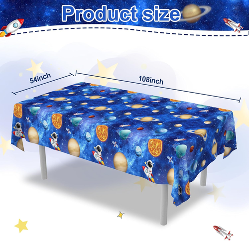 3 Pack Space Tablecloth Outer Space Themed Birthday Party Supplies Decorations F - Picture 2 of 8
