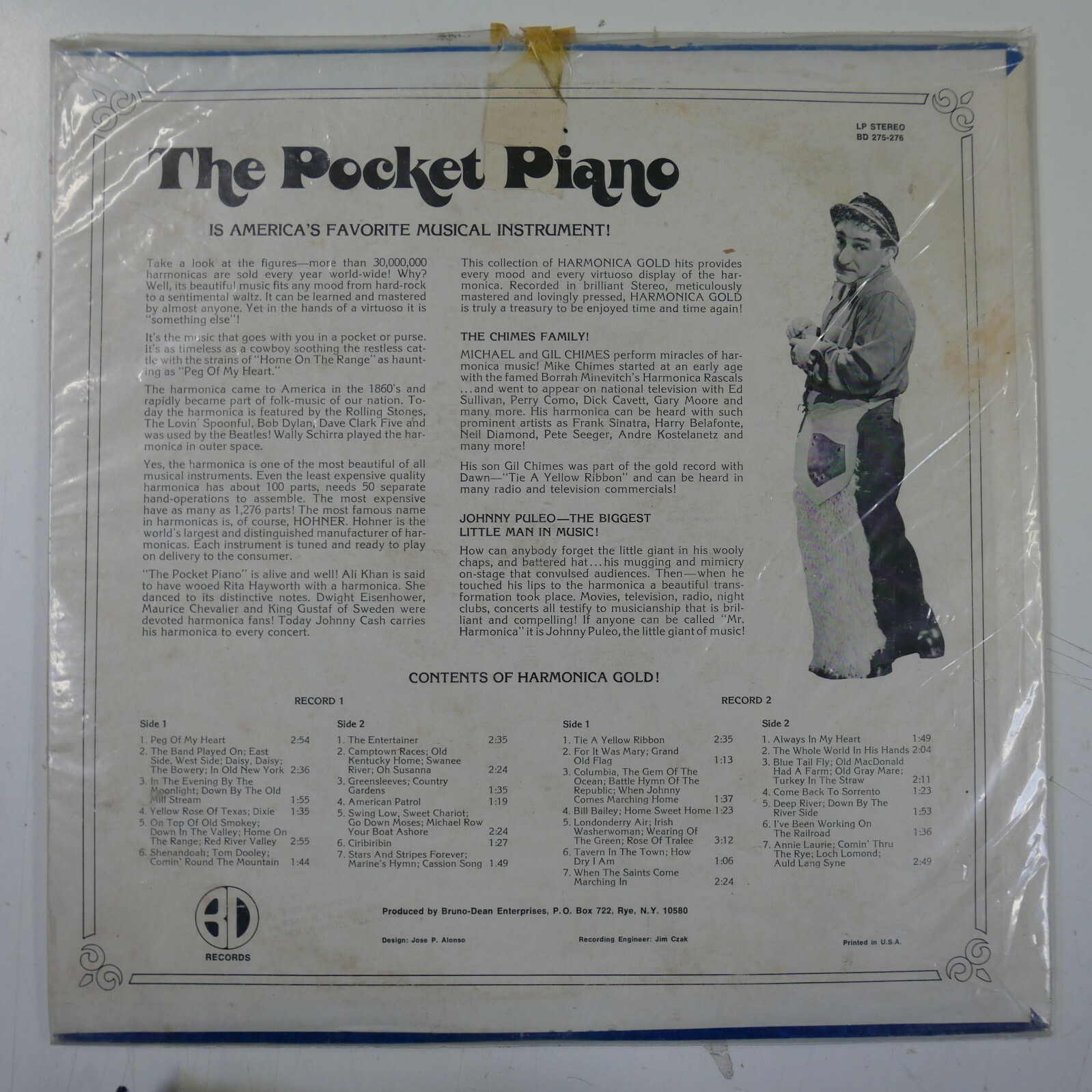 vinyl lp record JOHNNY PULEO harmonica gold , double album eBay