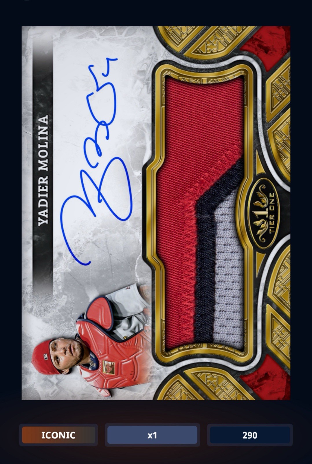 [DIGITAL] 2025 Topps Tier One - Yadier Molina - Iconic Signature Relic