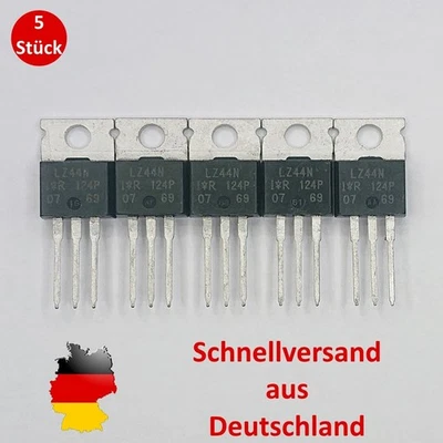 5 x Stück IRLZ44N N-Kanal MOSFET 55V 47A 110W 84ns TO-220AB N-Channel Transistor