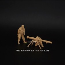 Handmade 1/72 Syrian War Artillery Fire 2 Person Uncolored Resin Military Model