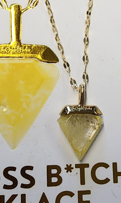 The Crystal Babes 14K Gold Plated Luxe Edition The Boss B*tch Necklace 16''+3''