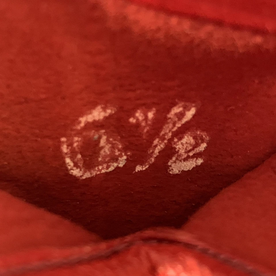 VINTAGE Misura 6.5 pelle Rossa Guanti - Immagine 3 di 3