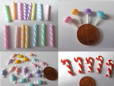 Bonbon Lutscher Lolly Zuckerstange Süßigkeit Lebensmittel Laden Puppe Miniatur