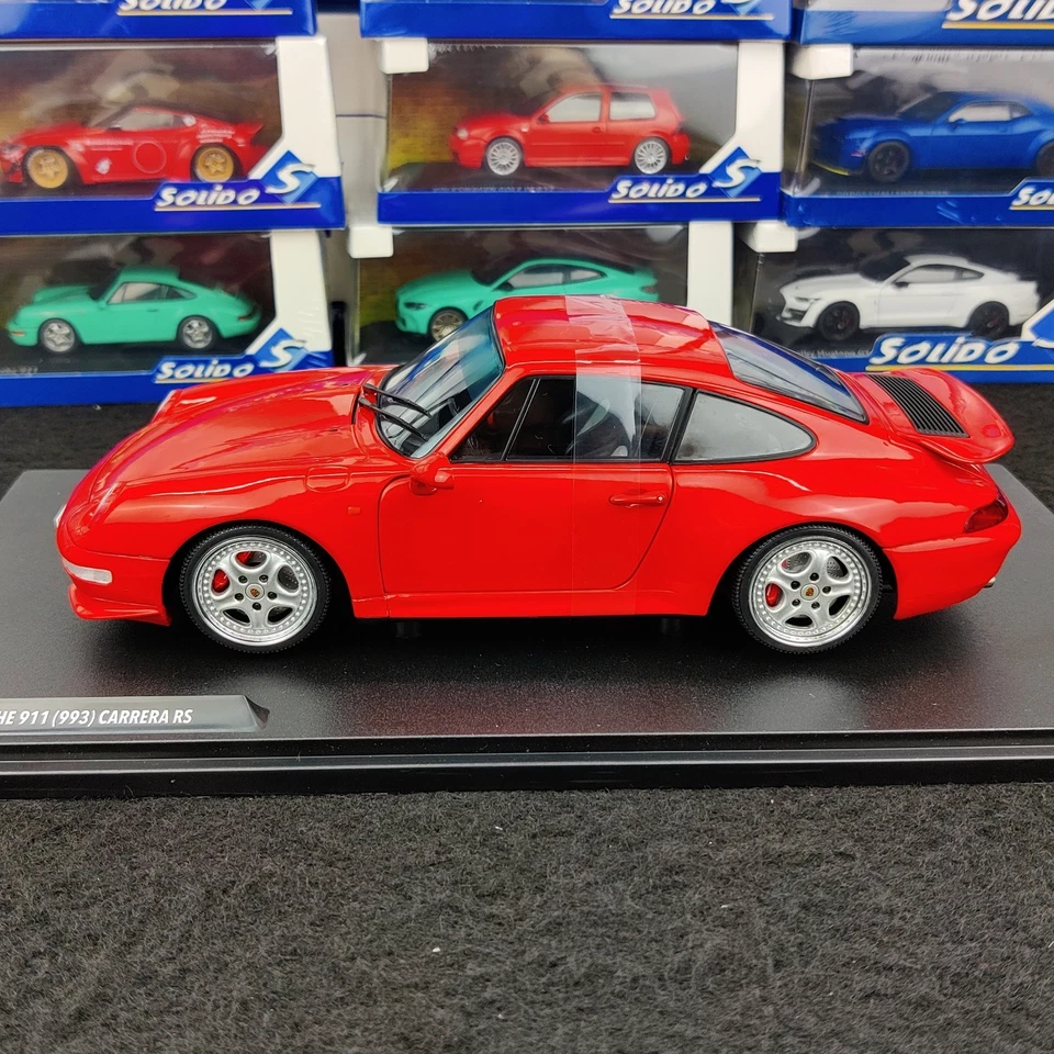 AUTO SOLIDA PORSCHE 911 (993) CARRERA RS ROSSO INDIANO 1997 1:18 NUOVA SCATOLA - Immagine 2 di 4