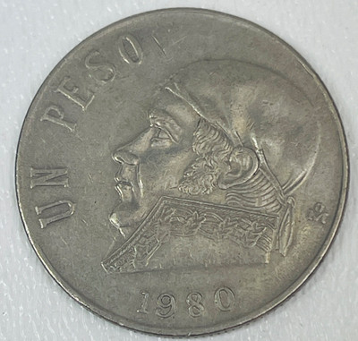 Mexico 1980 Un 1 Peso Jose Maria Morelos Eagle National Emblem