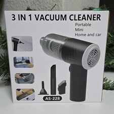 3 in 1 Cordless Handheld Vacuum Cleaner AS-228 Portable Mini with Crevice Tool