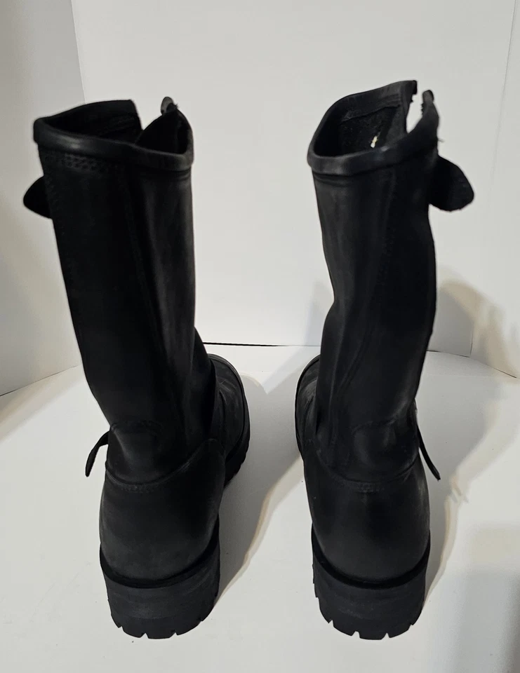 Botas de montar Harley Davidson de cuero negro. Hombre Talla 13. Hogar libre de humo. Foto 4 de 4