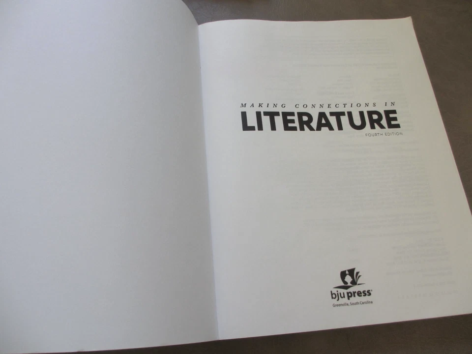 BJU Press Making Connections in Literature Student Workbook Edition 4th Edition - Image 2 of 4