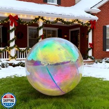 Iridescent Inflatable Mirror Ball with Air Pump, Big Shinny Mirro