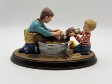 Norman Rockwell Splish Splash Rhodes Studios Figurine Hand Crafted J-4460 VNTG