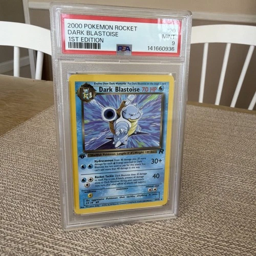 2000 Pokémon Dark Blastoise 20/82 Team Rocket 1st Edition PSA 8