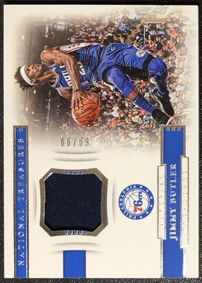 Jimmy Butler 69/99 Material Treasures Jersey 2018-19 National Treasures #MAT-JBT