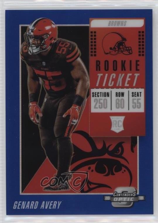 Genard Avery Panini Contenders Optic #94 Blue