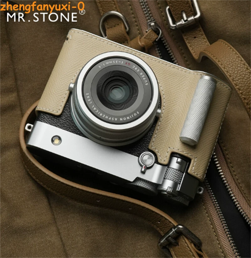 Retro Half Case For Fujifilm GFX100RF Leather Metal Insert Camera Cover MrStone - Image 2 of 4
