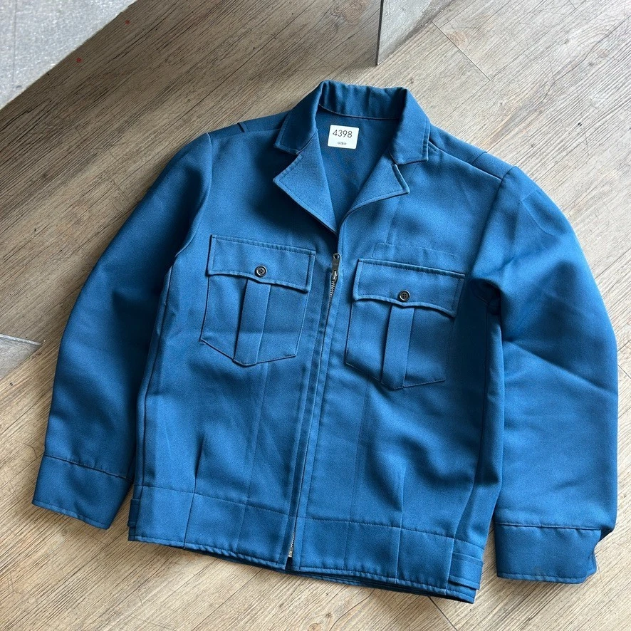 VINTAGE 80s | Aero Mode Blue Mechanic Work Shop Jacket sz S - product detail image 2