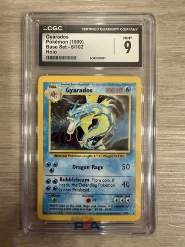 1999 Pokemon Gyarados CGC 9 Mint Holo #6 Base Set