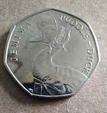 Jemima Puddle Duck 50 Pence Coin  Circulated Condition #2