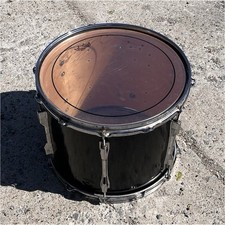 Remo Black Wood Metal Floor Tom Drum with Clear Drumhead, 1 Piece