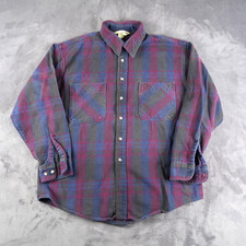 Vintage 90s St Johns Bay Plaid Flannel Button Up Shirt Mens XL XLarge USA Made