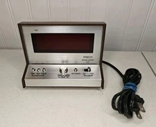 Vintage Spartus Alarm Clock Snoozer Model #21-3004-500 Solid State Electric Red