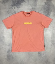 Napapijri Expedition Outdoor Gorpcore Center Logo Pink T Shirt Men s Size XL