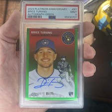 2023 Topps Chrome Brice Turang AUTO Green PSA 9 #5/75