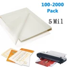 5 Mil 2000 Clear Thermal Laminating Pouches Letter Size Laminator Sheet 9"x11.5"