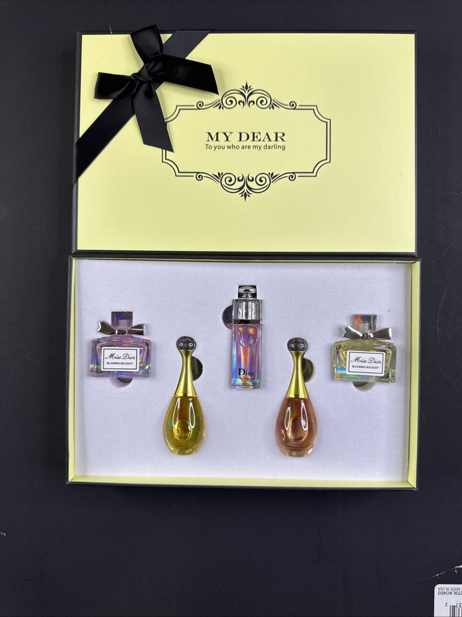 Dior Gift Set of 5 Mini Perfumes of 7.5 Ml New In Box Authentic