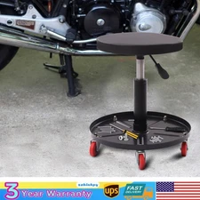 Pneumatic Chair Shop Garage Seat Mechanics Rolling Creeper Seat Stool Adjustable