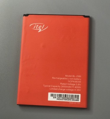 BL-29BI New 3000mAh 3.8V Replacement Battery For Itel S15 Pro / A55 / A55 LTE