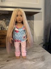 18" Our Generation Doll/Blonde Hair With Purple Pink Ombr Growing Braids