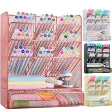 Pen Holder Desk Organizer - Desk Organizers and Accessories, Pencil Holder wi...