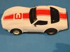 Tyco White Red Stripe #3 Corvette Works