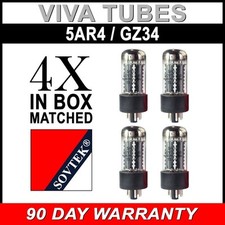 Brand New In Box Matched Quad 4 Sovtek 5AR4 / GZ34 Vacuum Tubes - Auth Dealer