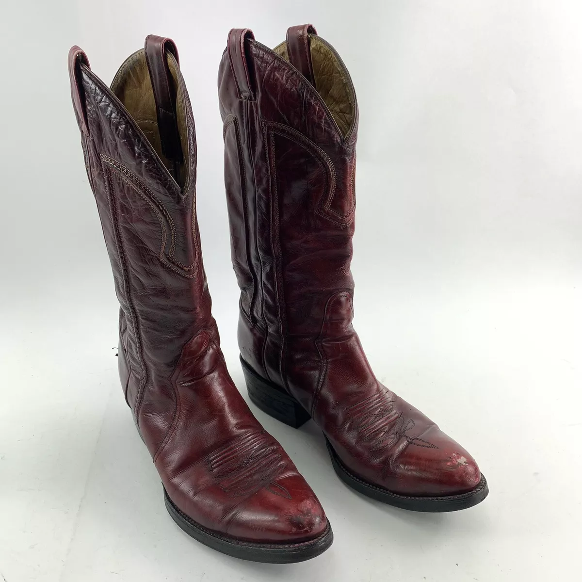 Mens distressed top cowboy boots