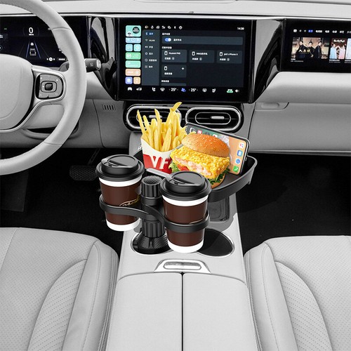 Plastic Car Cup Holder Tray Portable Food Table Phone Holder Food Table for Auto - Picture 4 of 7