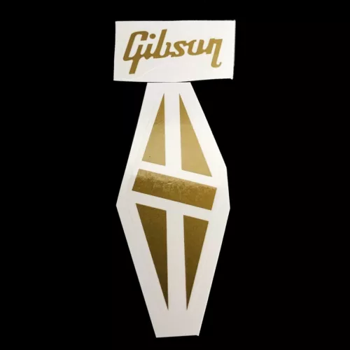 Waterslide Gibson Diamond Guitar Headstock Peg head Logo Decal Oil Gold