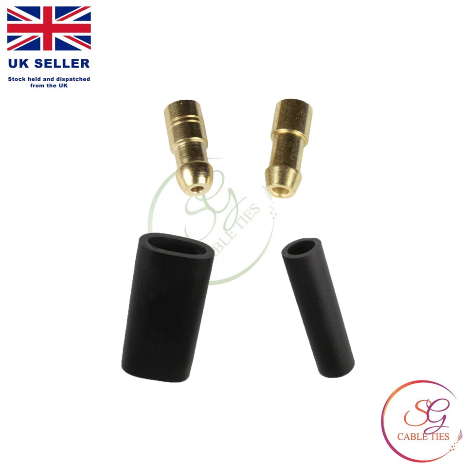 SG CABLETIES Brass Bullet Connectors 4.7mm Single Double Electrical Crimp Solder Wire
