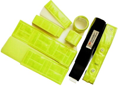 Reflektorband Reflexband Reflektoren LED Armband Leuchtband Signalband Klettband
