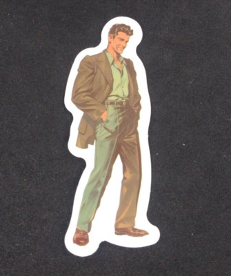 Man Wearing Jeans Attractive Sexy Muscular Men Sticker 2.58'' x 1'' (R)