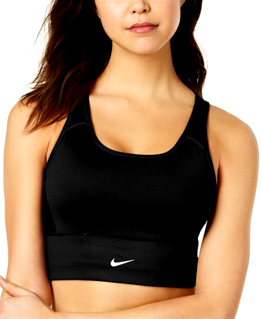 Nike Women's DriFIT Pocket MediumSupport Racerback Sports Bra, Black