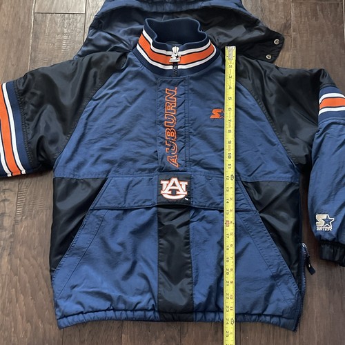 Vintage 90s Starter Auburn Tigers college puffer pullover Jacket Sz Large - Picture 9 of 13