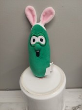 2018 VEGGIE TALES Larry The Cucumber With Pink Bunny Ears PLUSH TOY DOLL