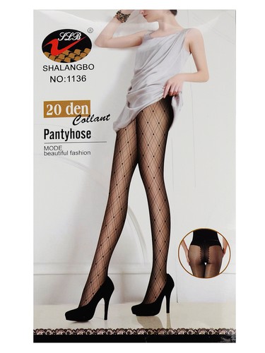Women's Sexy Pattern Sheer Black Stockings Thighs Pantyhose / One Size Fits Most - Picture 25 of 29