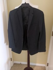 Calvin Klein Black/White Stripe Two Button Blazer Boys Size 18 Regular