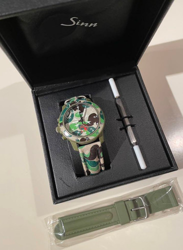 Sinn 503 Bape EZM-1 Camouflage Lemania 5100 Chronograph Men's Watch Limited